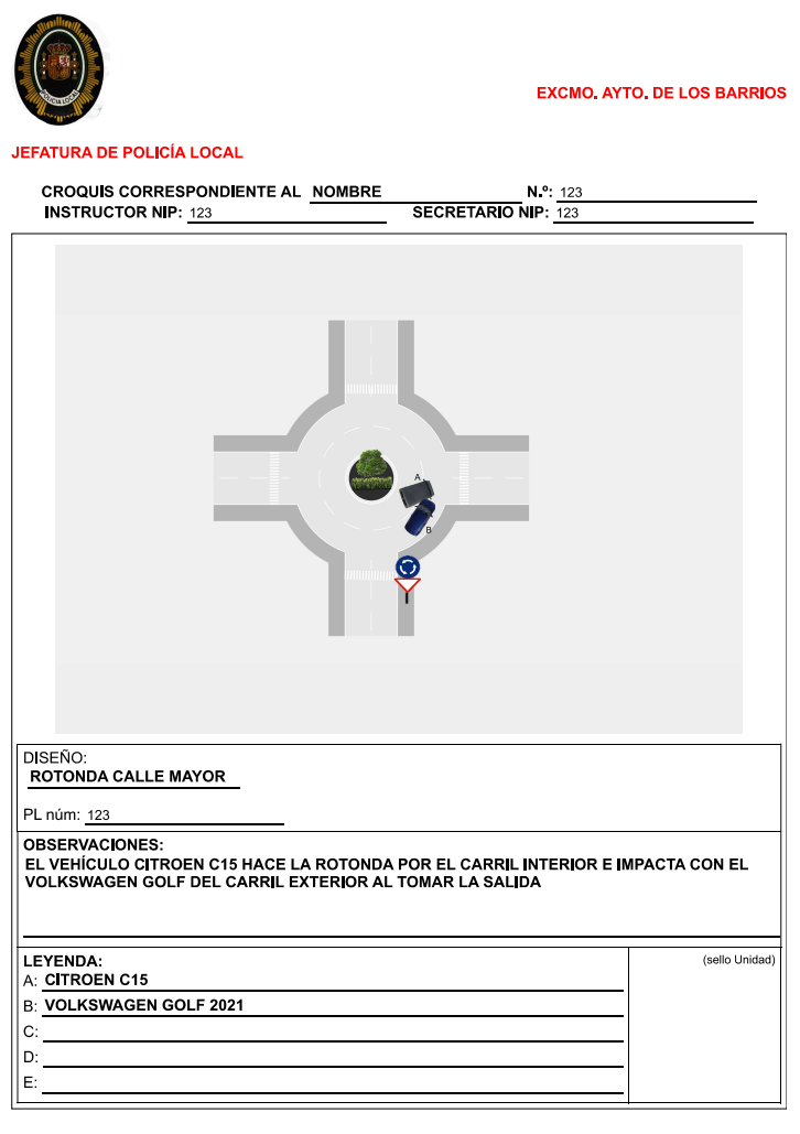 Plantilla de informe y croquis generado por CroquisPol